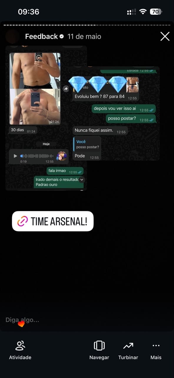 Depoimento de aluno