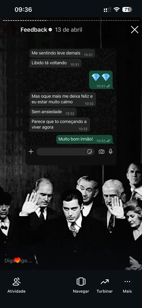 Depoimento de aluno