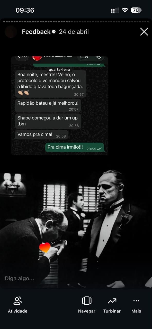 Depoimento de aluno