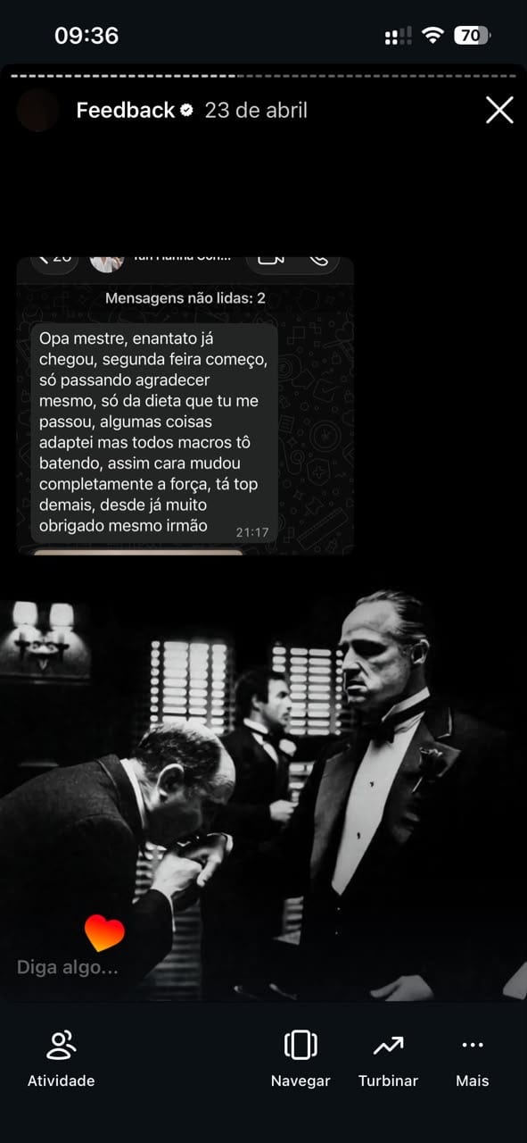 Depoimento de aluno