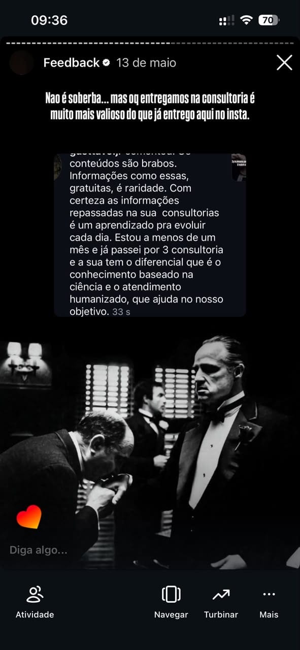Depoimento de aluno