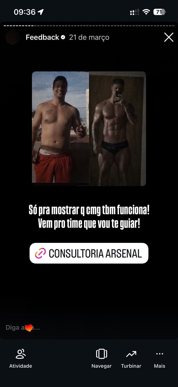Depoimento de aluno