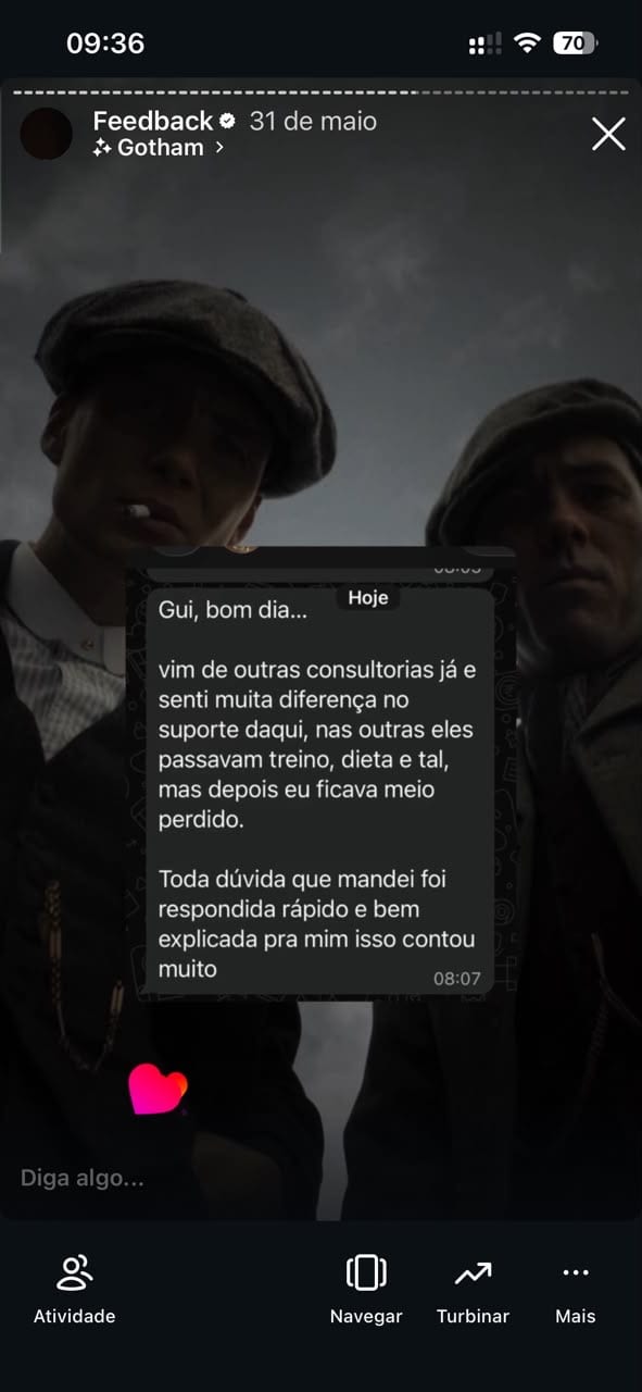 Depoimento de aluno