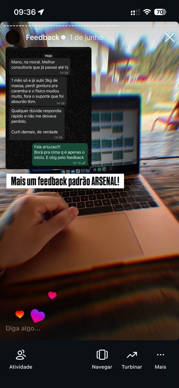 Depoimento de aluno